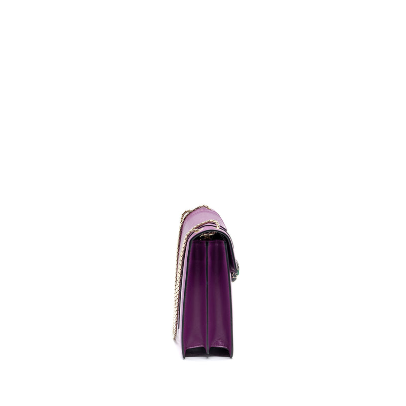 Bvlgari Serpenti Forever  Shoulder Bag Calfskin Purple LGHW