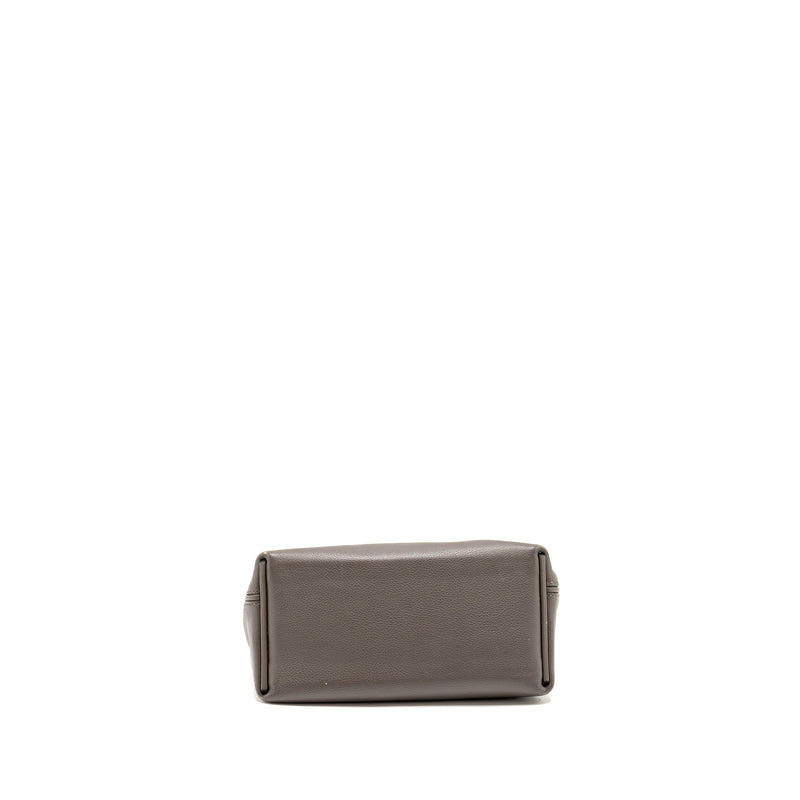 Hermes Mini 2424 24/24-21 Bag evercolor / swift gris etain SHW stamp Z