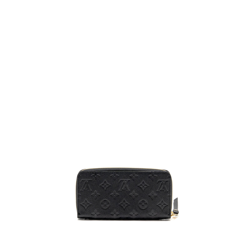 Louis Vuitton Zippy Long Wallet Embossed Monogram Empreinte Leather Black GHW