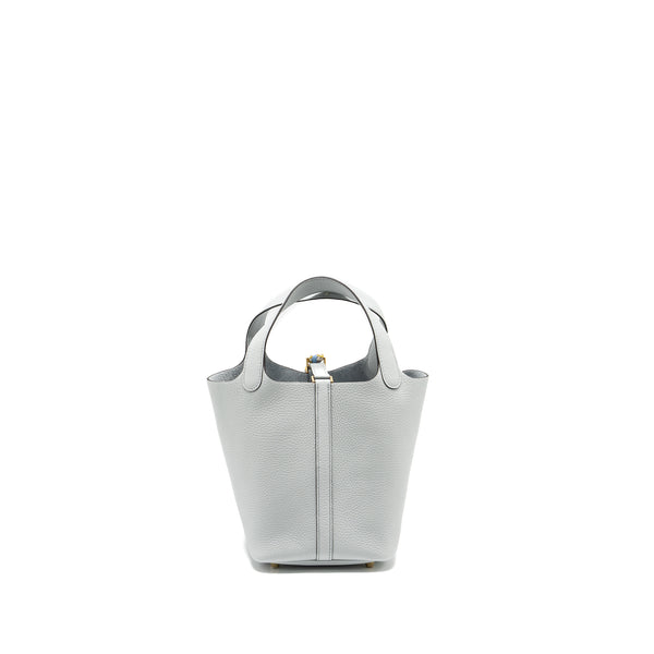 HERMES Picotin 18 Clemence Blue Pale GHW Stamp B