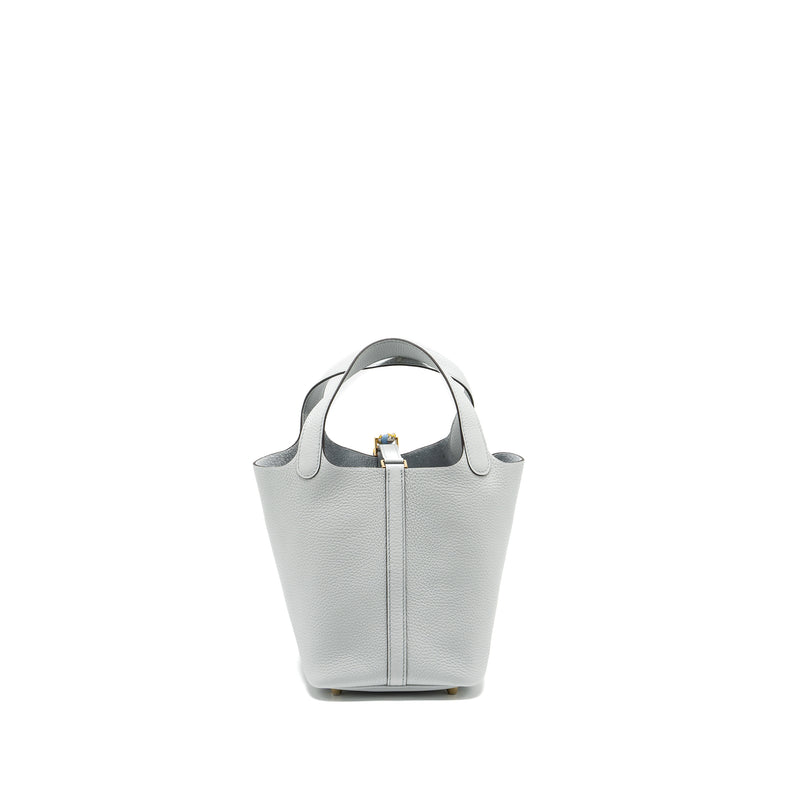 HERMES Picotin 18 Clemence Blue Pale GHW Stamp B