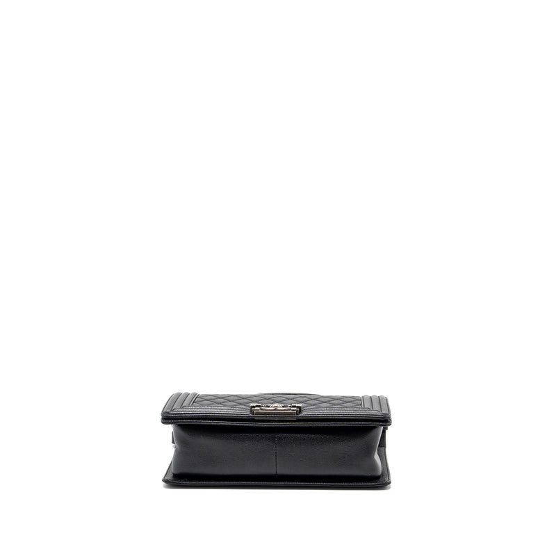 Chanel Medium Boy Bag Caviar Black Ruthenium Hardware