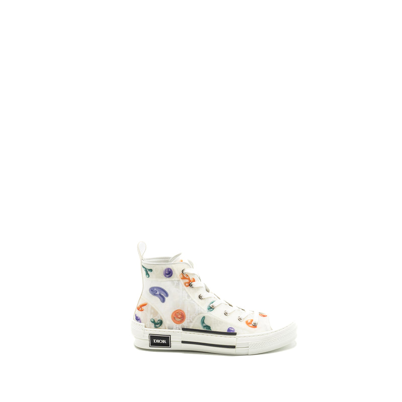 Dior Size 40 Kenny Scharf B23 Oblique High-top Sneaker White/Multicolour