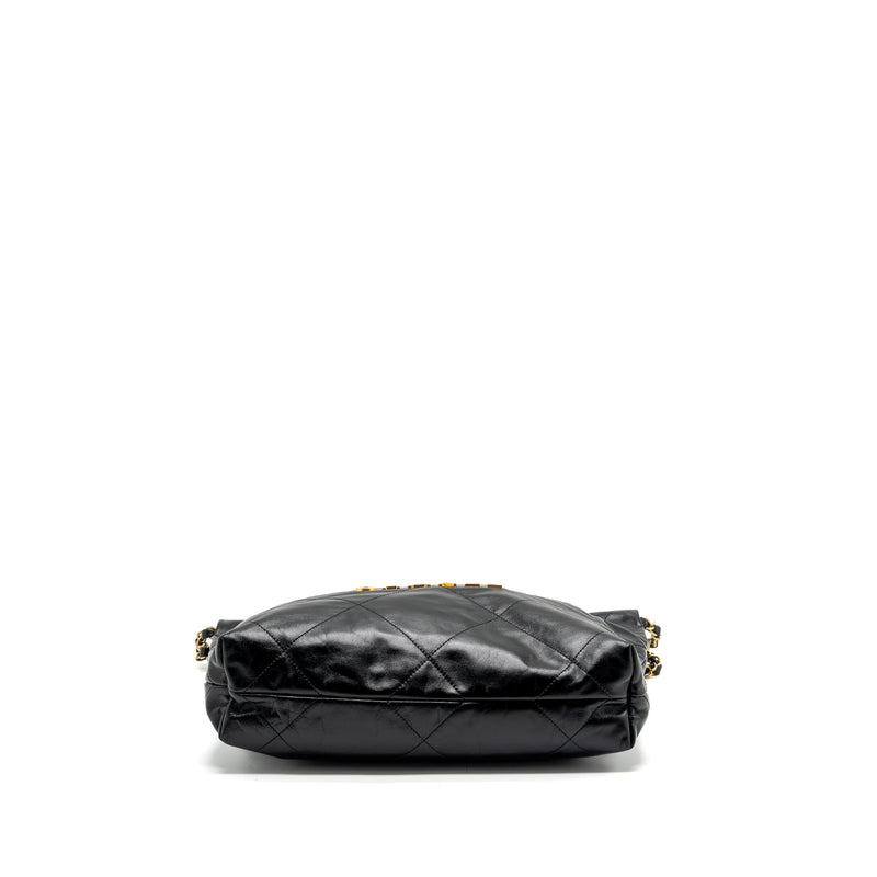 Chanel small 22 bag calfskin black with GHW (microchip)