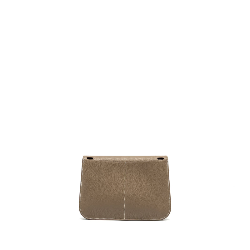 Hermes Halzan 25 Clemence Etoupe GHW Stamp Z