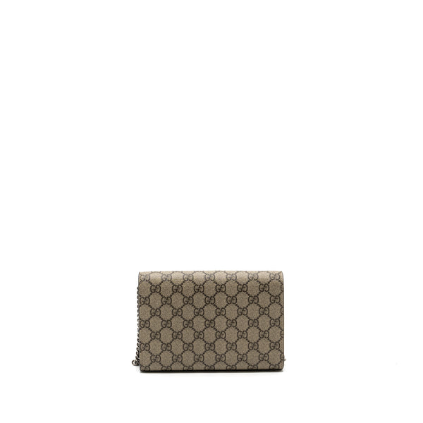 Gucci dionysus wallet on chain GG Supreme Canvas / leather beige SHW