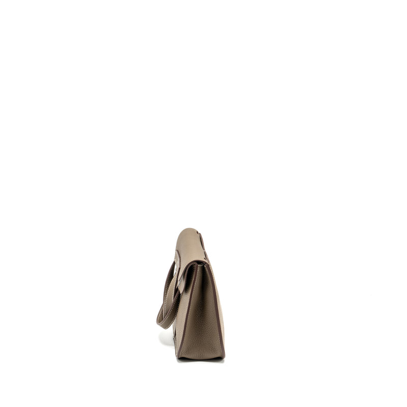 Hermes Halzan 25 Clemence Etoupe GHW Stamp Z