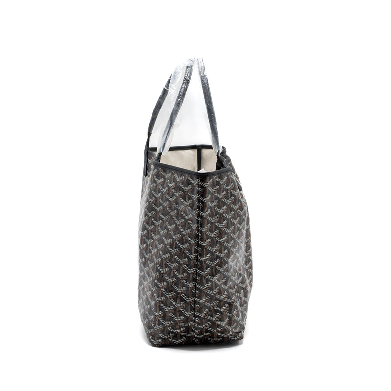 Goyard saint Louis PM tote bag goyardine canvas black / multicolor