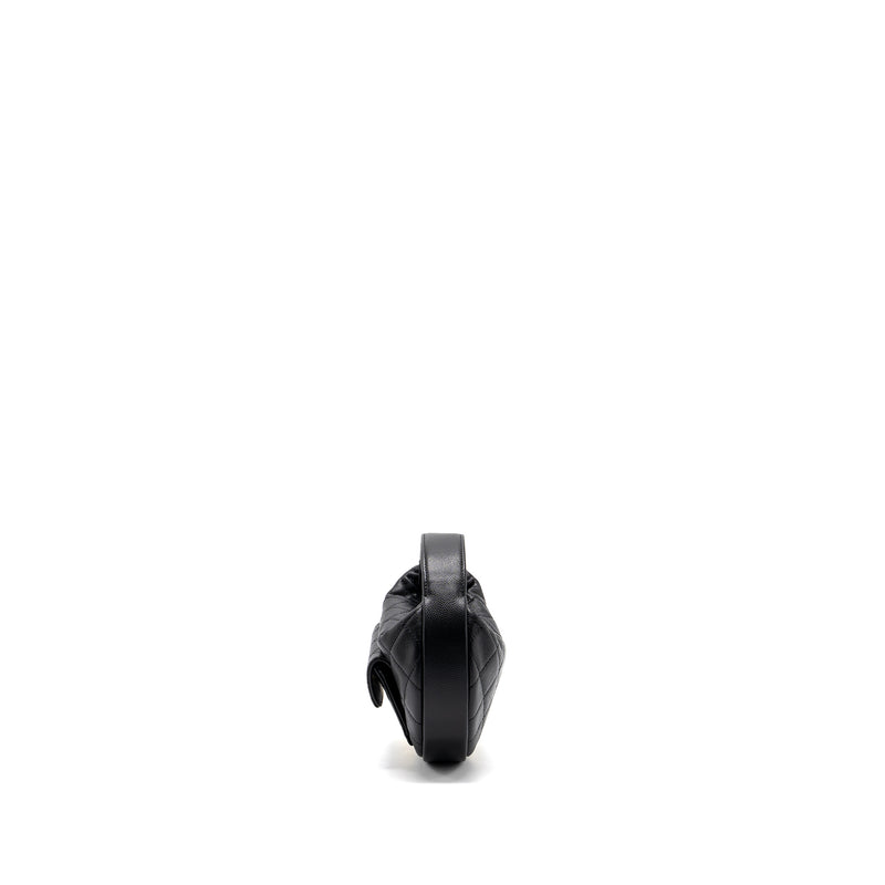 Chanel 23B round clutch caviar black GHW (microchip)