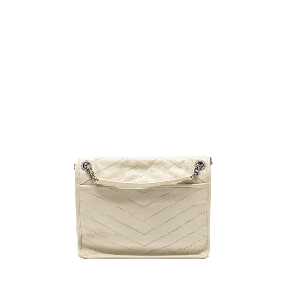 Saint Laurent/ YSL Medium Niki Calfskin White SHW