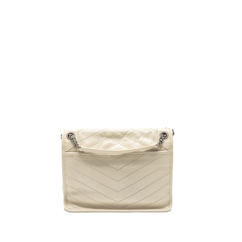 Saint Laurent/ YSL Medium Niki Calfskin White SHW