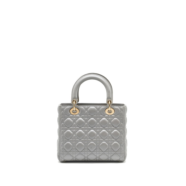 Dior Medium Lady Dior Lambskin Grey GHW