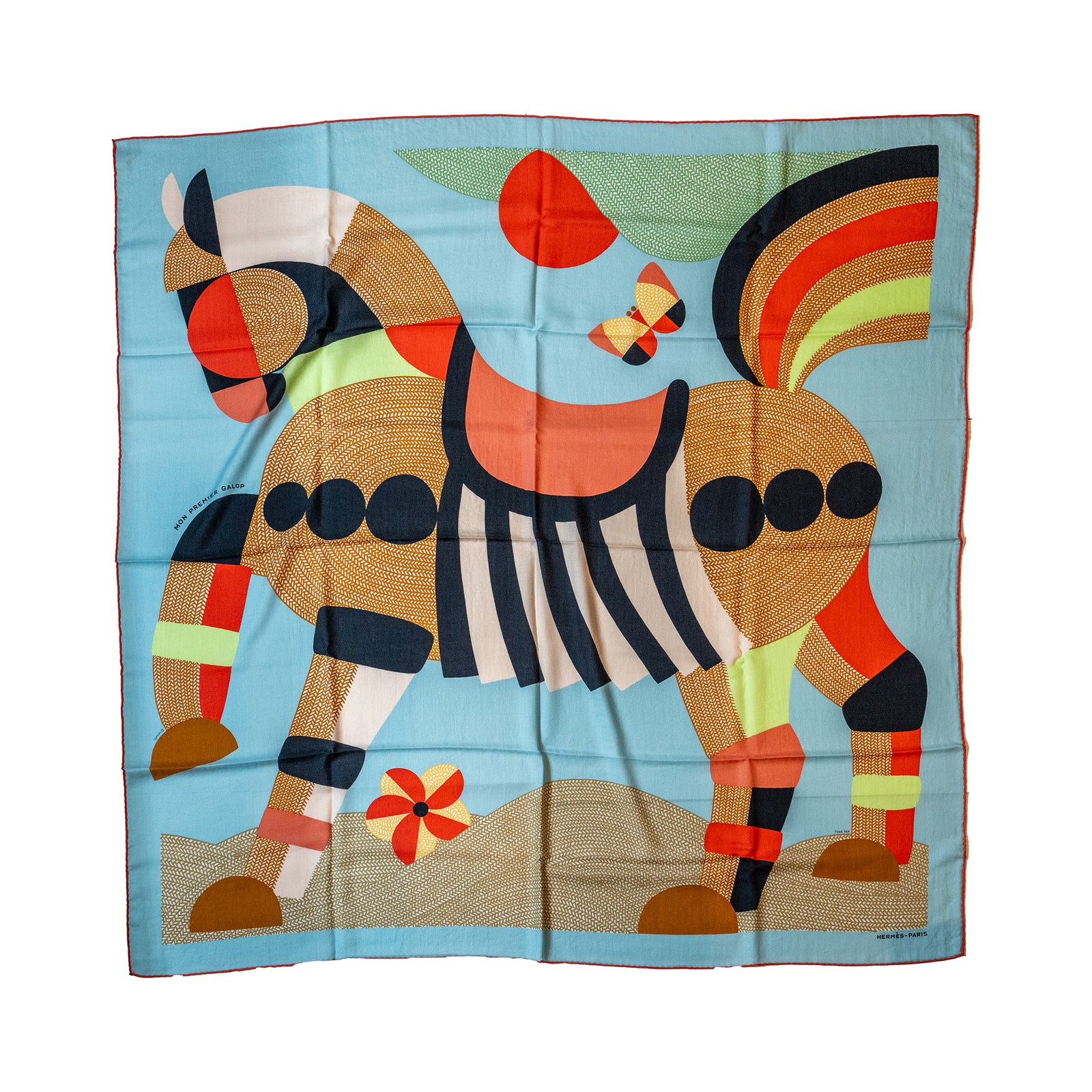 Hermes 140cm Mon Premier Galop Scarf Cashmere/ Silk Multicolour