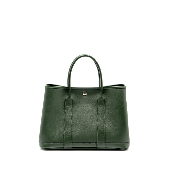 Hermes Garden Party 30 Epsom 2Q Vert Anglais SHW Stamp A