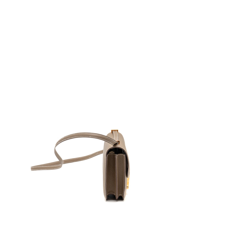 Hermes Mini Constance Epsom Etoupe RGHW Stamp B