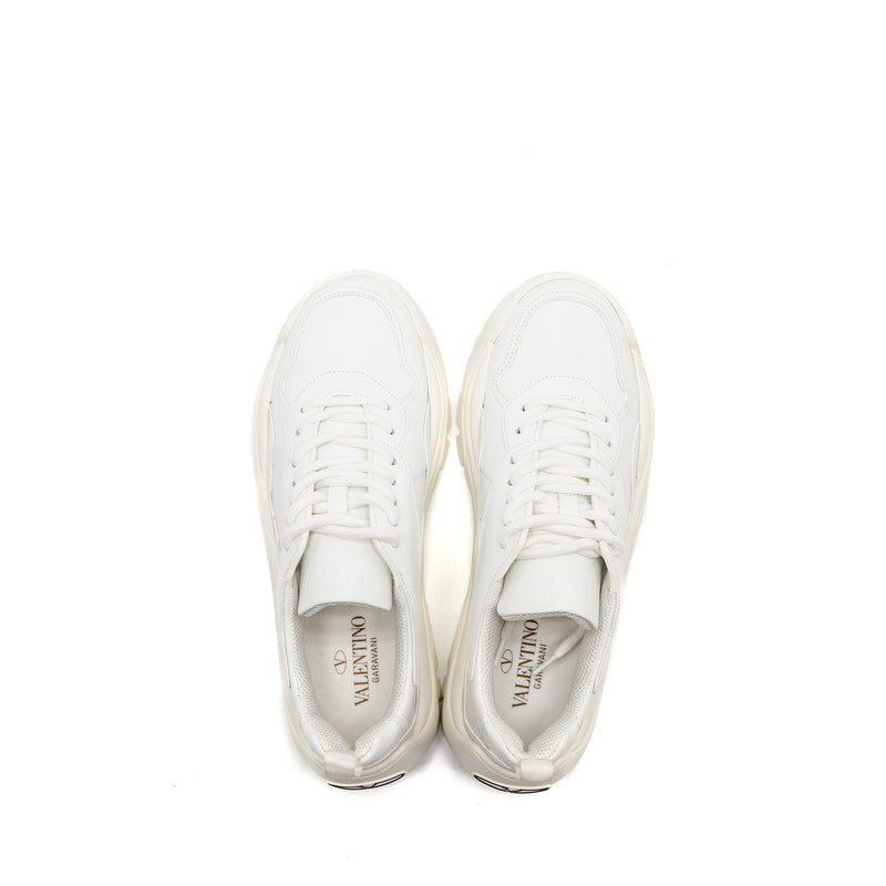 Valentino Size 38 Bansi Chunky Sneakers Calfskin White