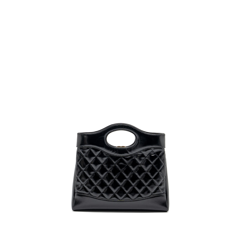 Chanel 24c Mini 31 Bag Shiny Calfskin Black LGHW(Microchip)