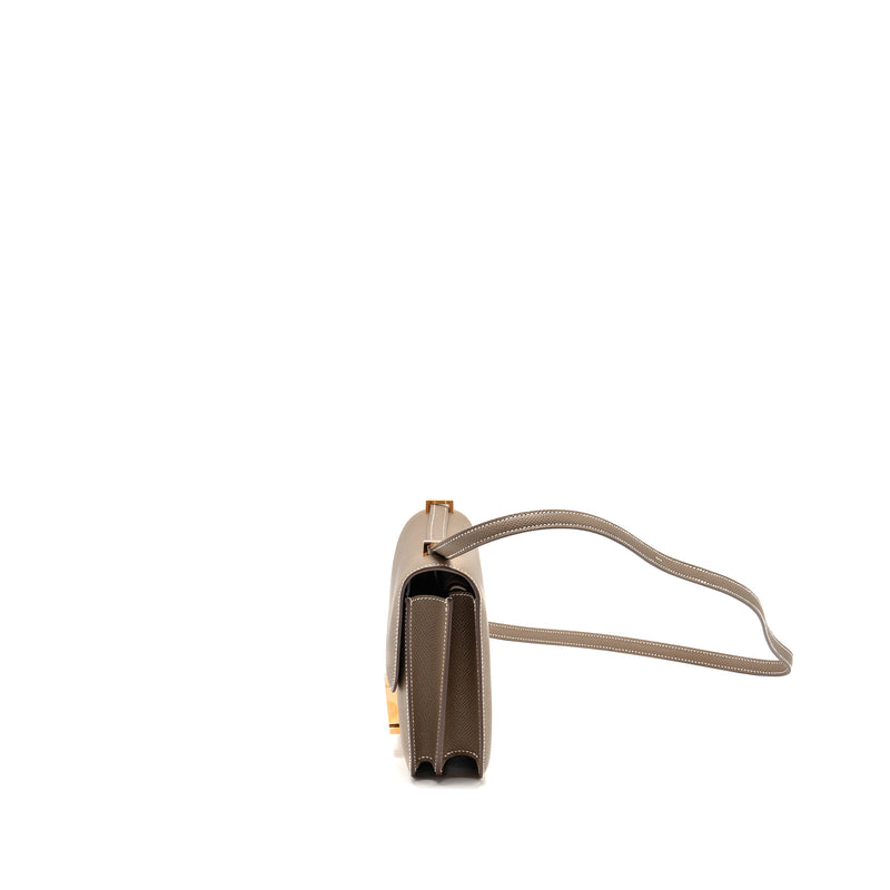Hermes Mini Constance Epsom Etoupe RGHW Stamp B