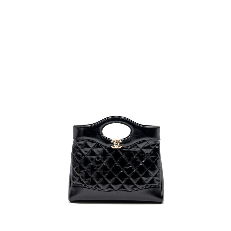 Chanel 24c Mini 31 Bag Shiny Calfskin Black LGHW(Microchip)