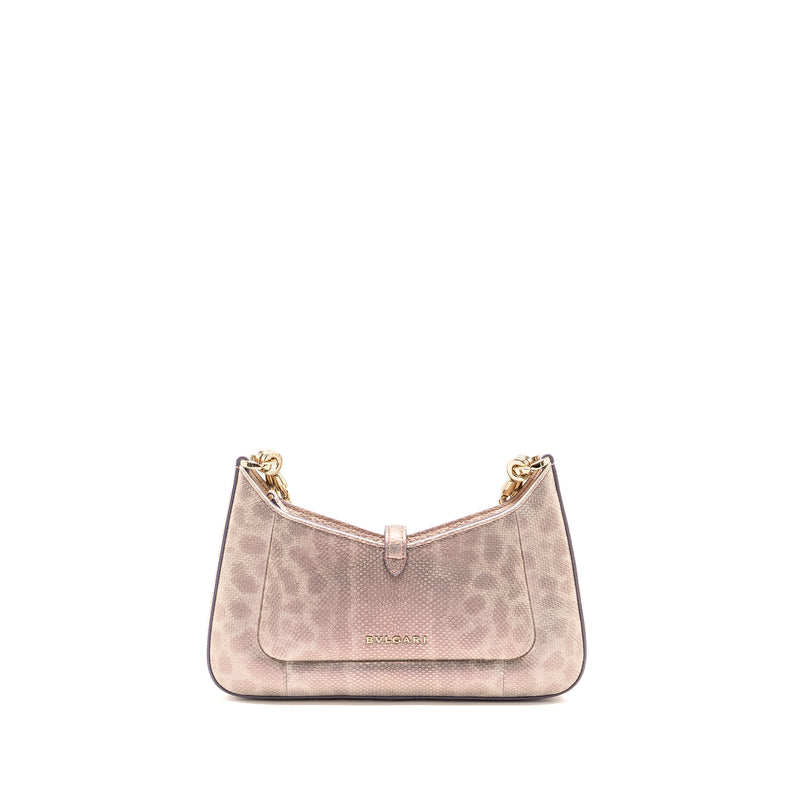 Bvlgari Small Serpenti Baia Shoulder Bag Karung Leather Pink LGHW