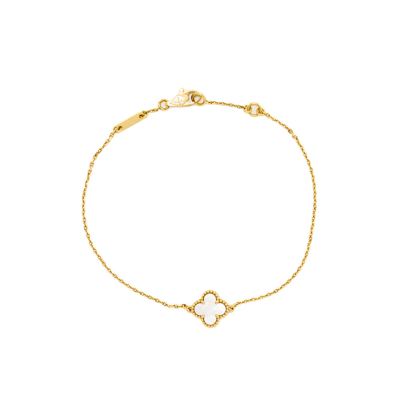 Van Cleef & Arpels Sweet Alhambra Bracelet Yellow Gold, White Mother-of-Pearl