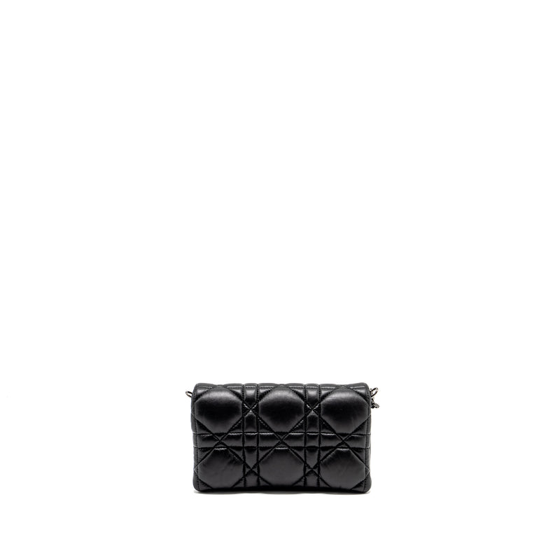 Dior Mini Caro Flap Bag Calfskin Black/ Black Hardware