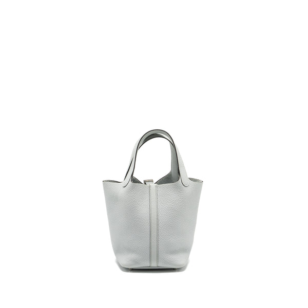Hermes Picotin 18 Lock Bag Clemence Blue Pale SHW Stamp B