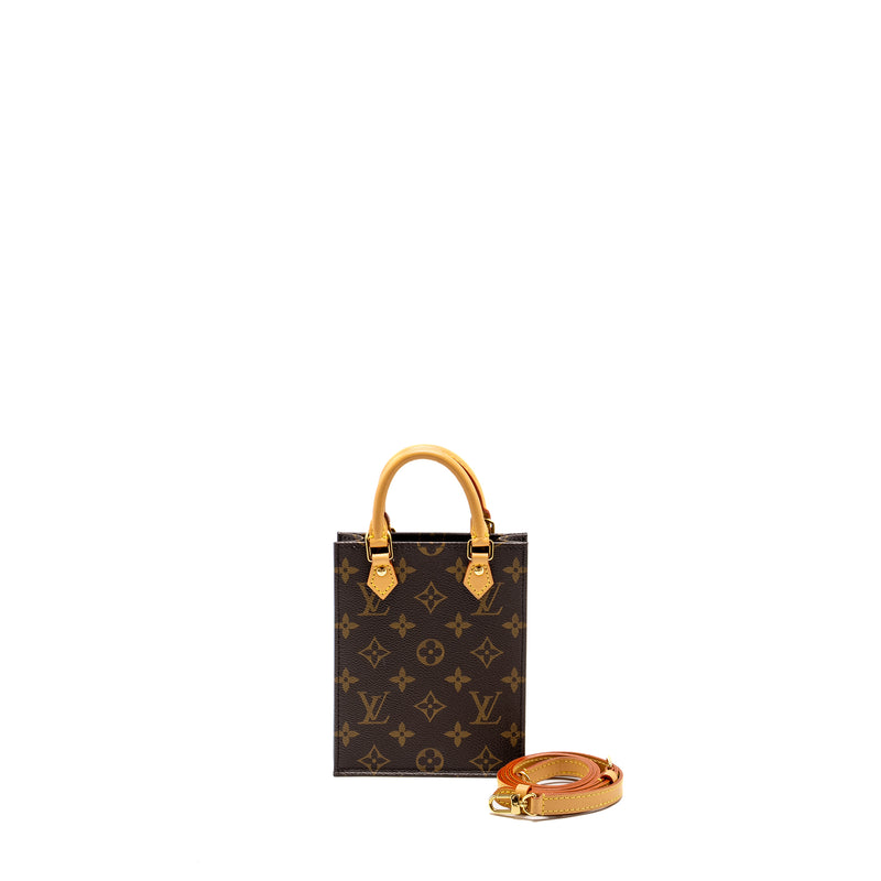 Louis Vuitton Petit Sac PLAT Monogram Canvas GHW