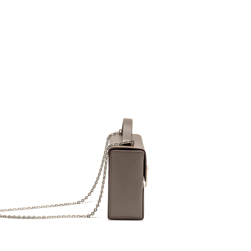 Hermes Cinhetic box bag epsom gris etain SHW stamp D