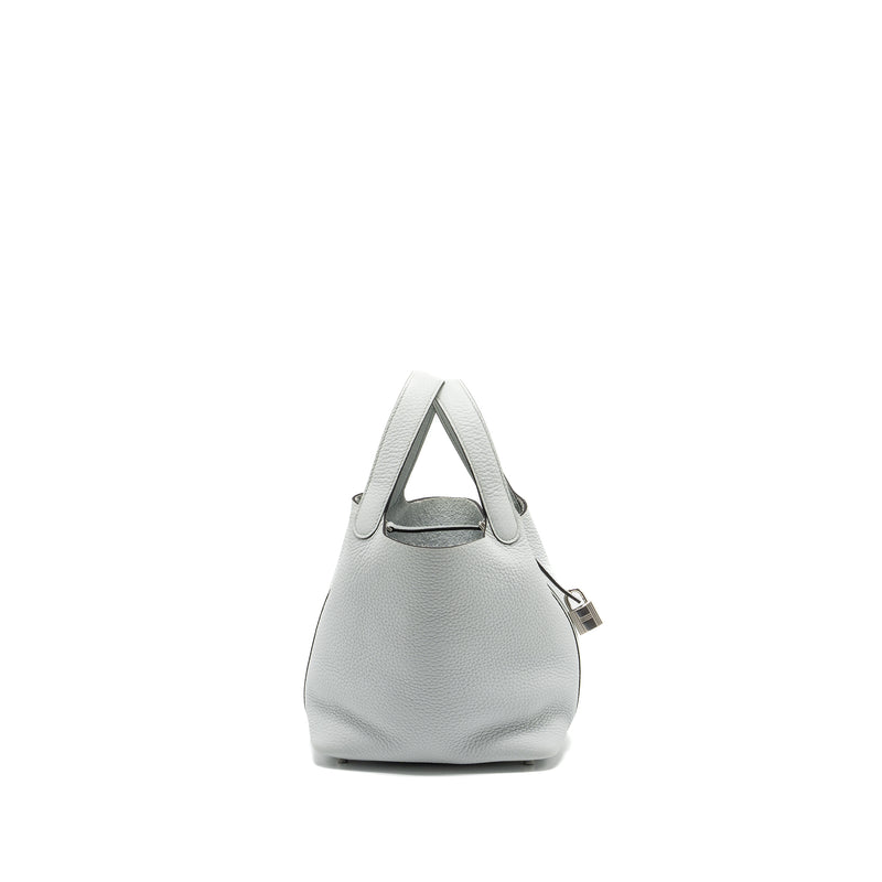 Hermes Picotin 18 Lock Bag Clemence Blue Pale SHW Stamp B