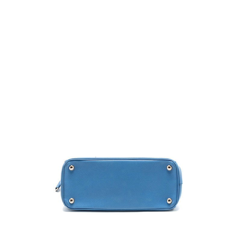 Prada Medium Galleria Saffiano Bag Leather Blue SHW