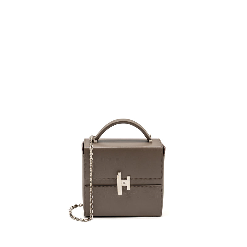 Hermes Cinhetic box bag epsom gris etain SHW stamp D