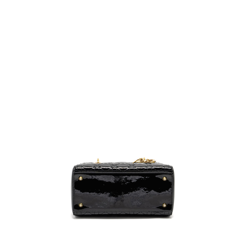 Dior Medium Lady Dior Patent Black GHW