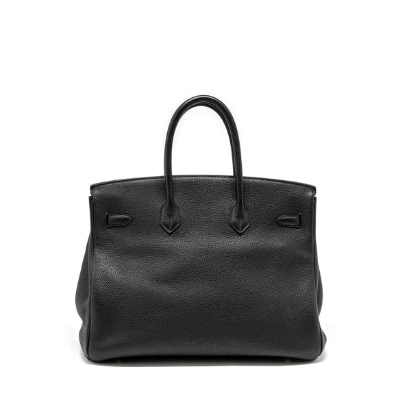 Hermes Birkin 35 Togo Black GHW Stamp Square O
