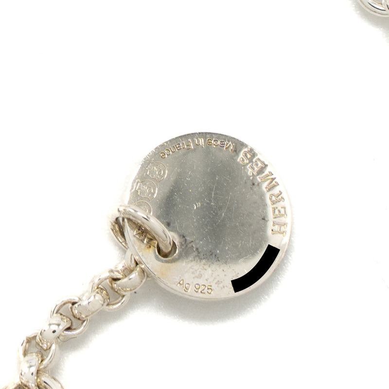 Hermes Sautoir Farandole Long Necklace Silver