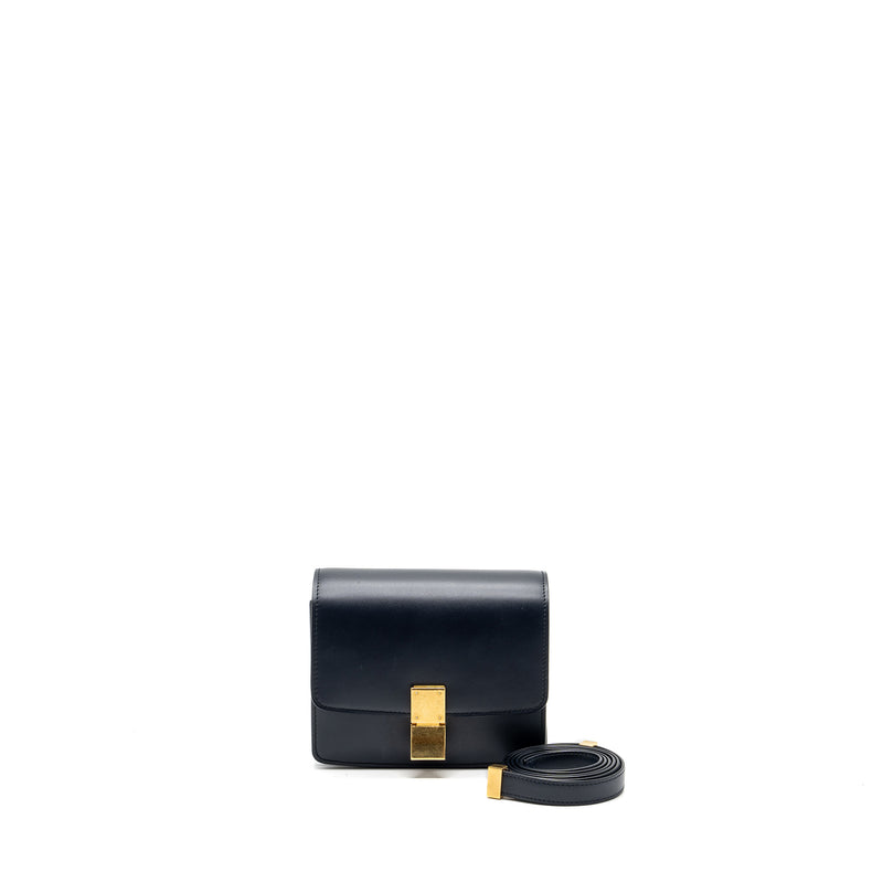 Celine Mini Box Celine mini box bag calfskin dark blue GHW