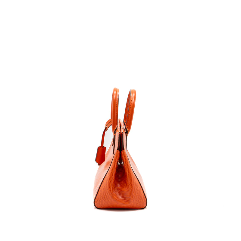 Louis Vuitton top handle tote bag epi orange SHW