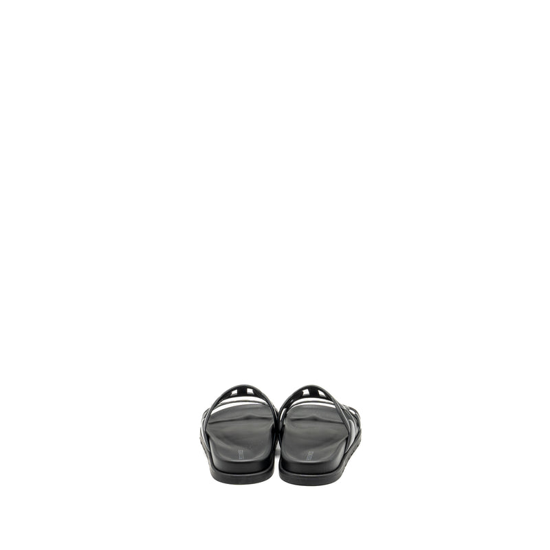 Hermes Size 38 Extra Sandals Nappa Black