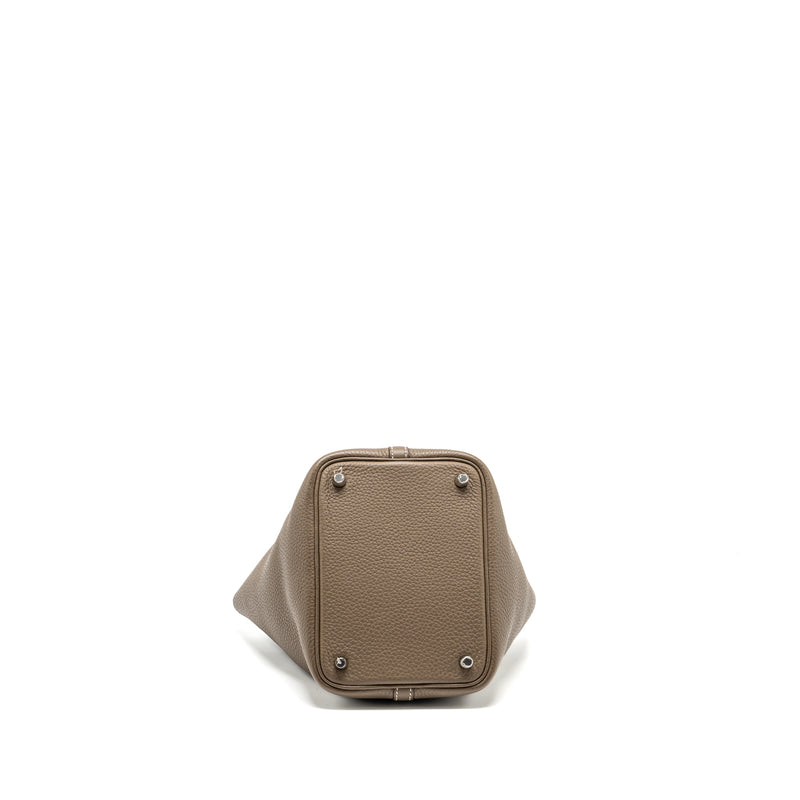 Hermes picotin 18 lock bag clemence Etoupe SHW stamp A