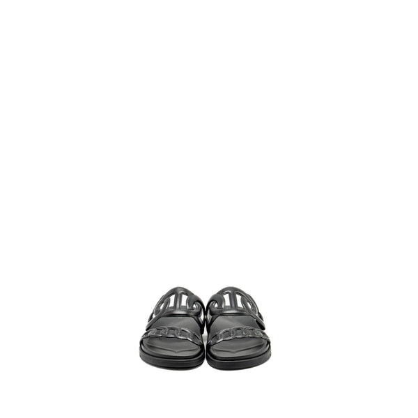 Hermes Size 38 Extra Sandals Nappa Black