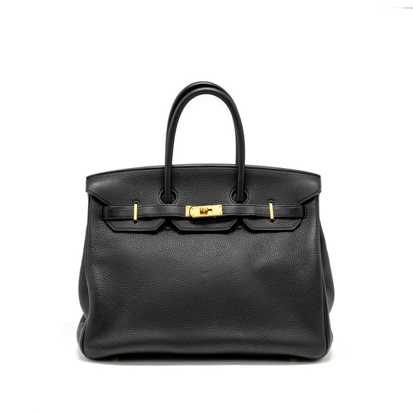 Hermes Birkin 35 Togo Black GHW Stamp Square O