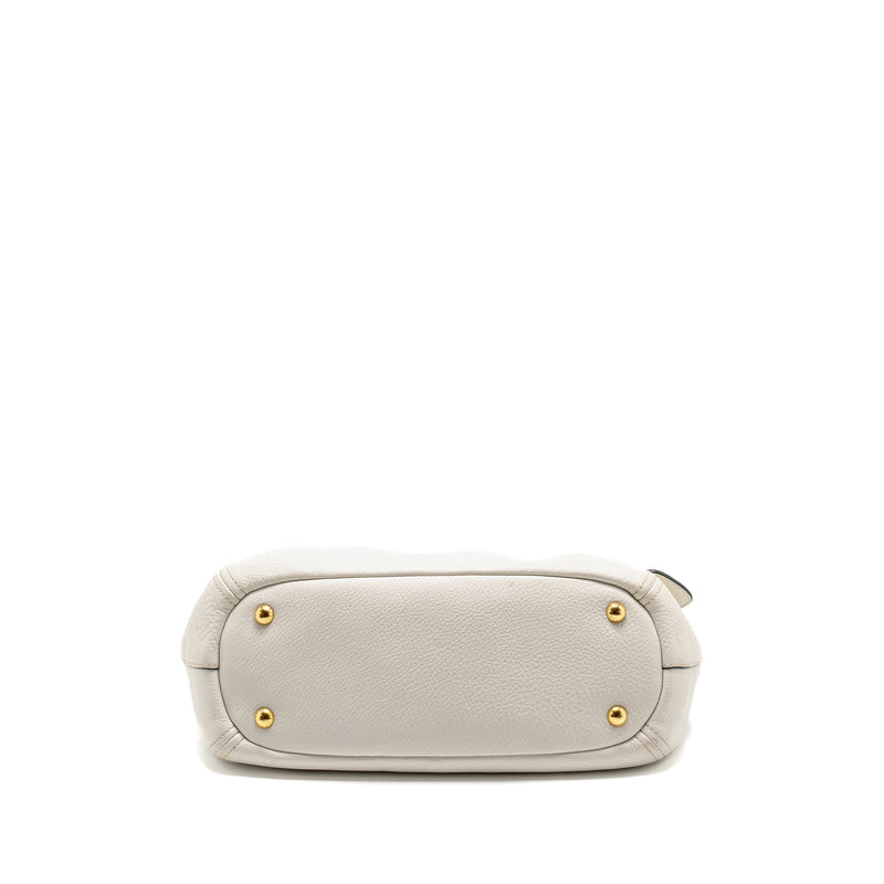 Prada Vitello Daino Bag Leather White GHW