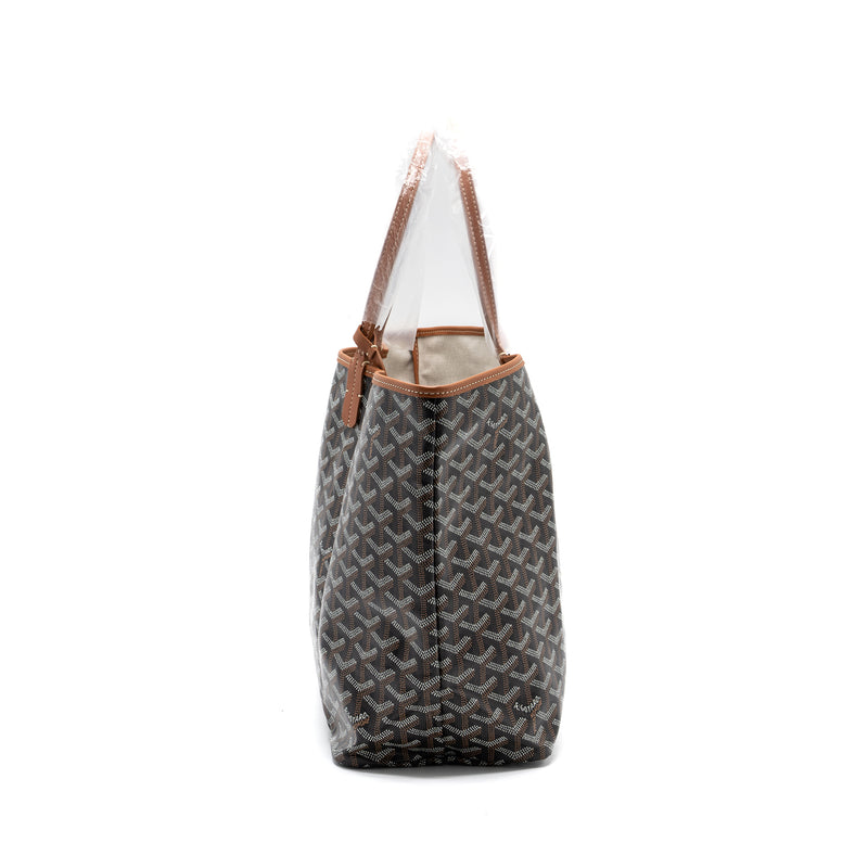 Goyard Saint Louis pm tote bag goyardine canvas brown/ multicolour