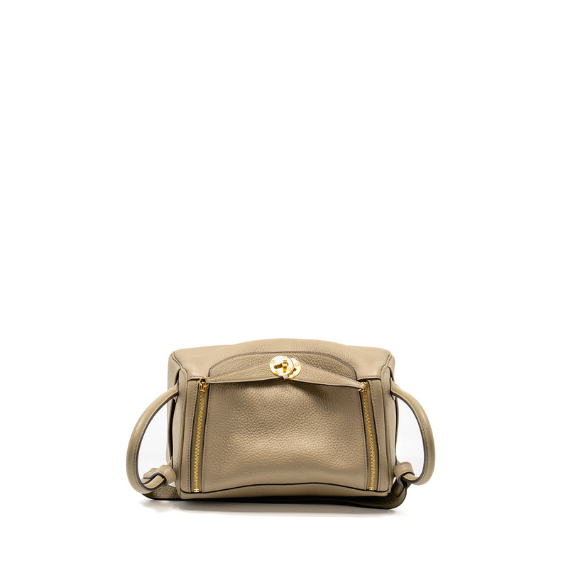 Hermes Lindy 26 Clemence Beige Marfa GHW Stamp W