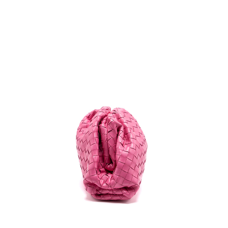 BOTTEGA VENETA MEDIUM POUCH CLUTCH INTERCCATO PINK