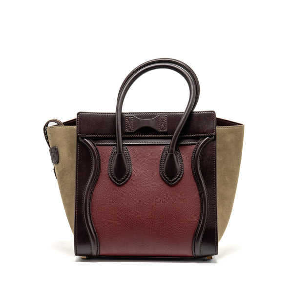 Celine Micro luggage bag leather multicolor