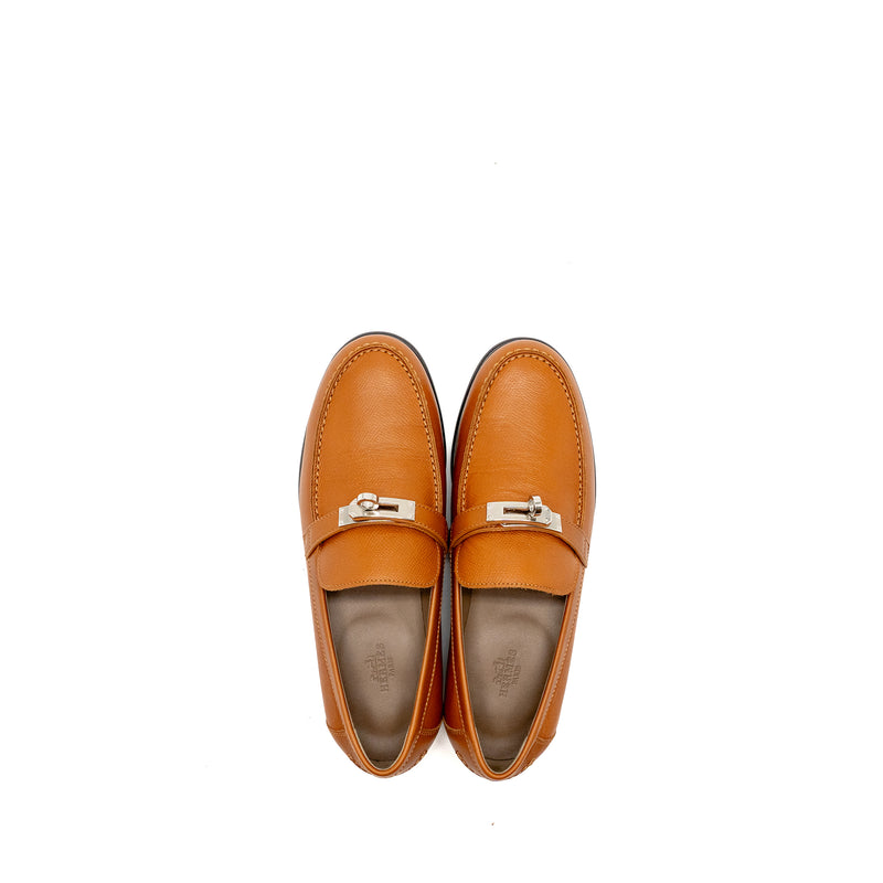 Hermes Size 37.5 Destin Loafer Calfskin Natural SHW