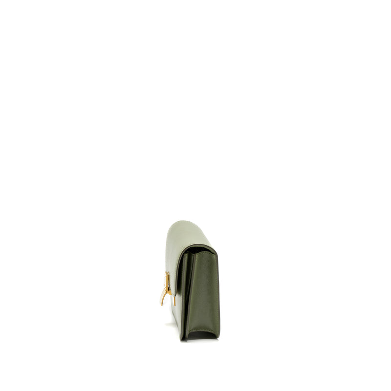 Celine Teen box Bag Calfskin Light Khaki GHW