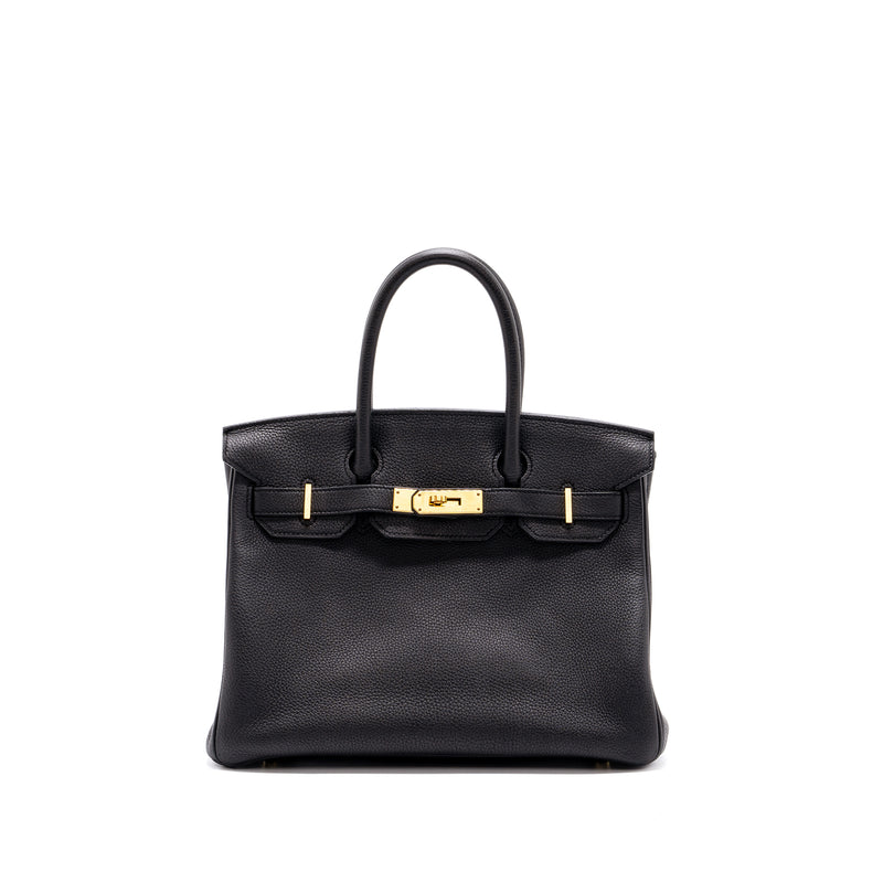 Hermes Birkin 30 Togo Black GHW Stamp X