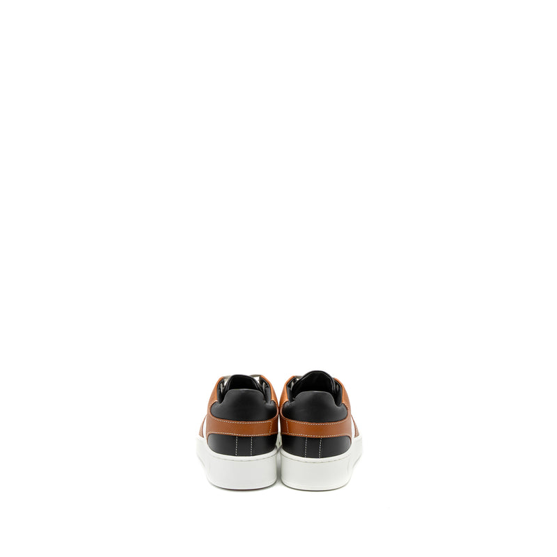 Hermes Size 35 Free Sneaker Calfskin Black/Gold/White SHW